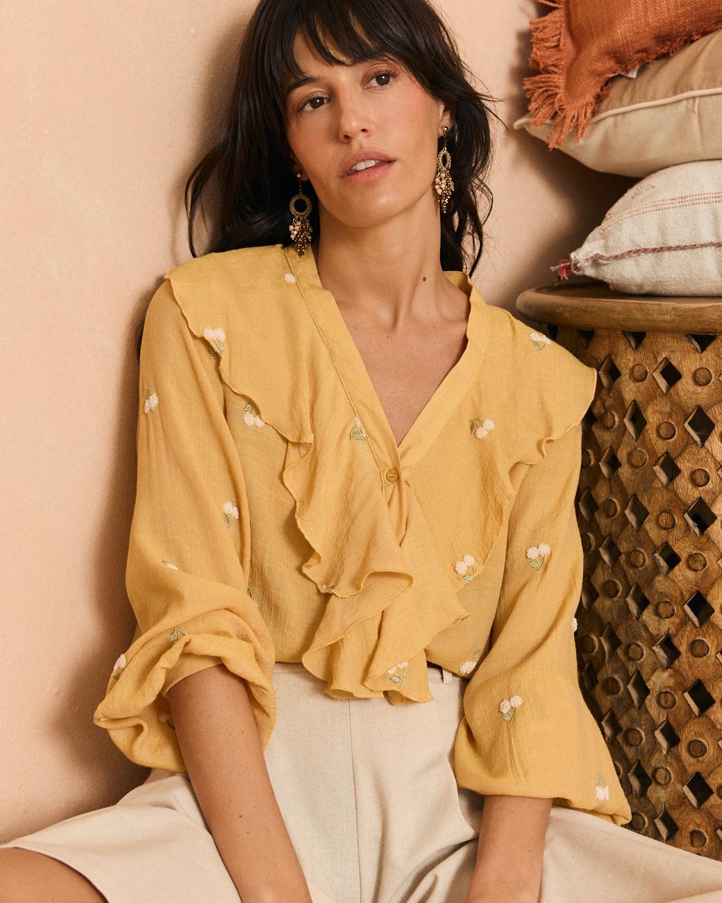 Bluse mit Volant Mayca