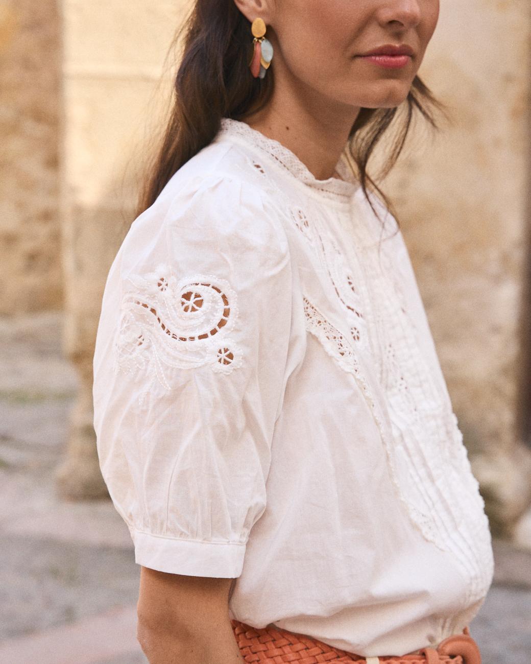 Weiße Bluse Sole