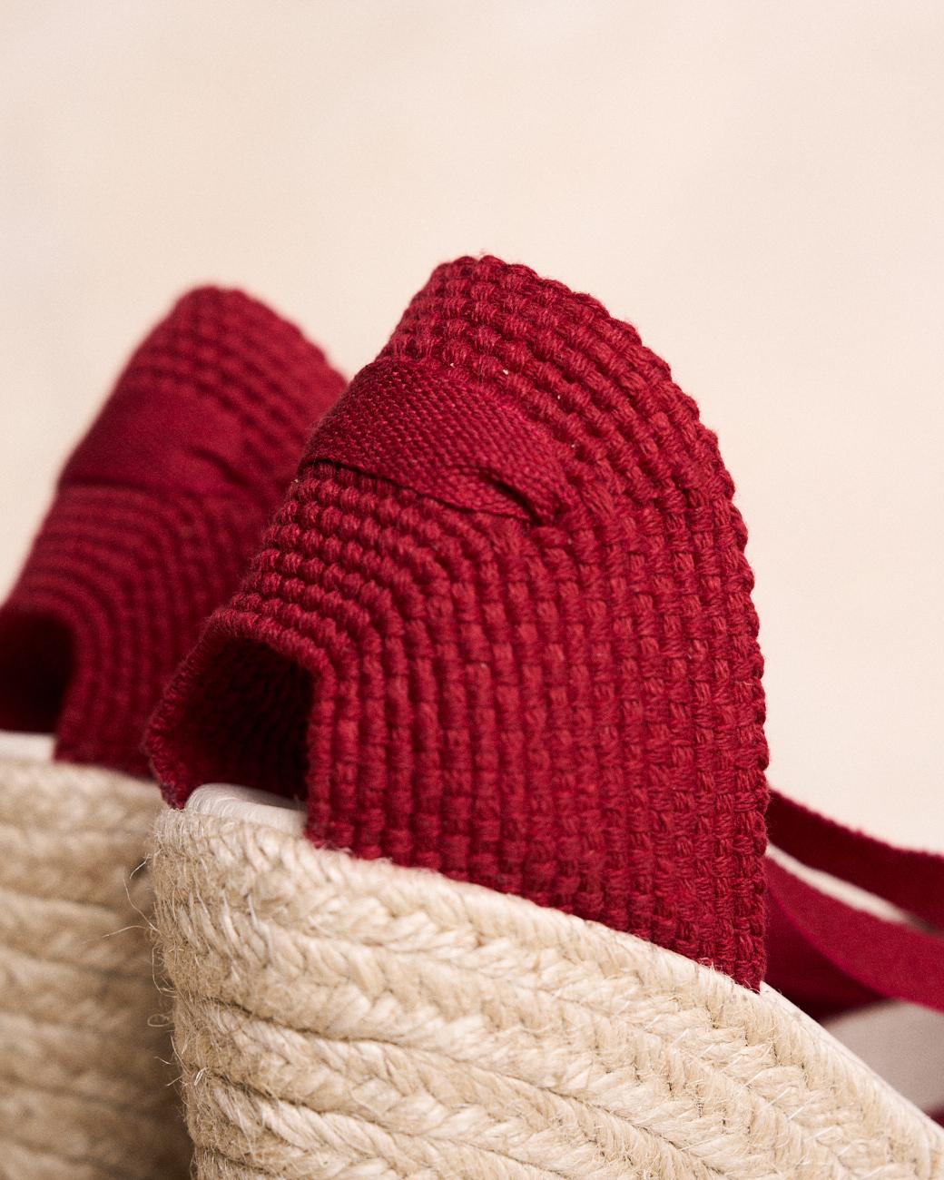 Granatrote Espadrille Ane
