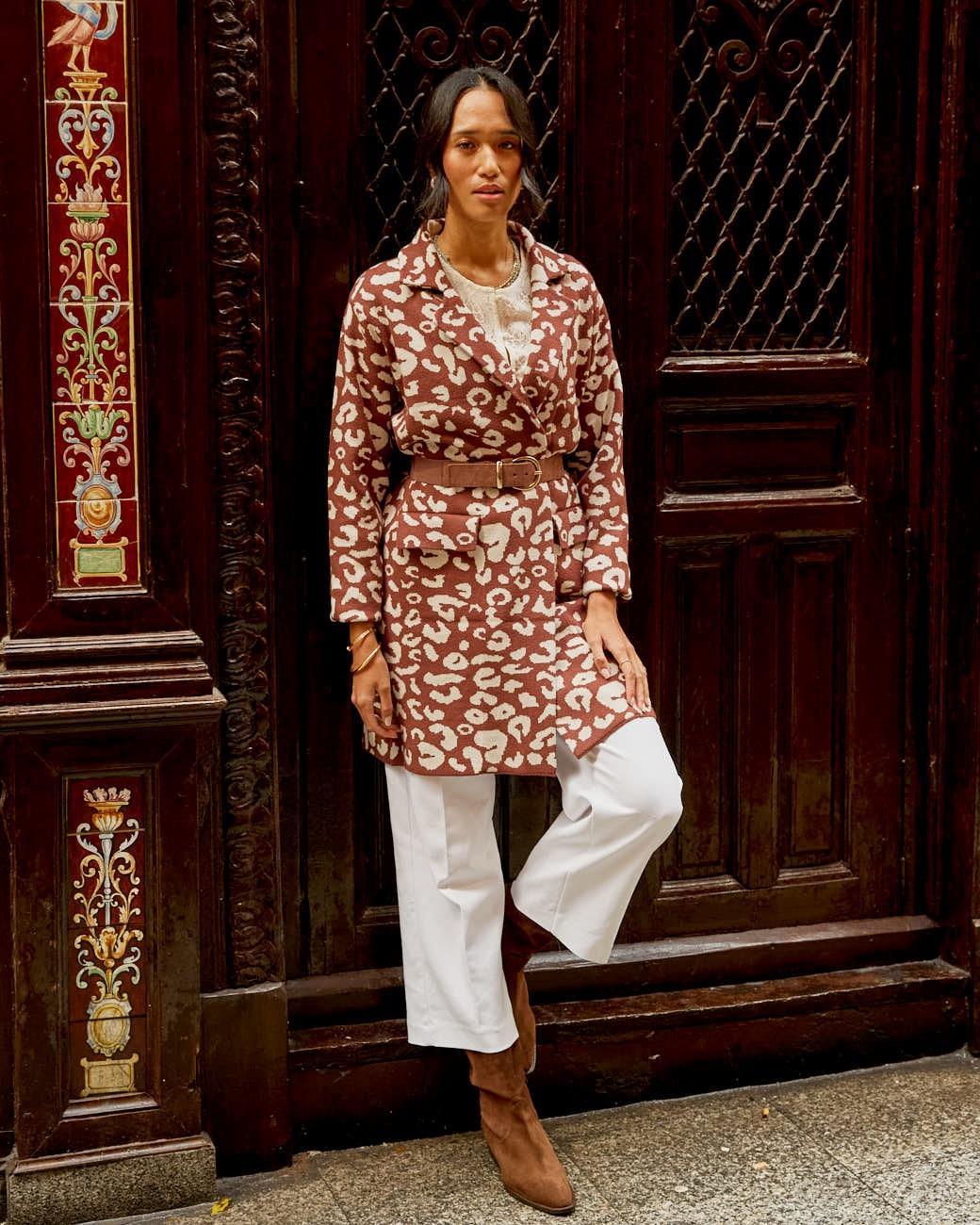 Mantel Animal Print Nere