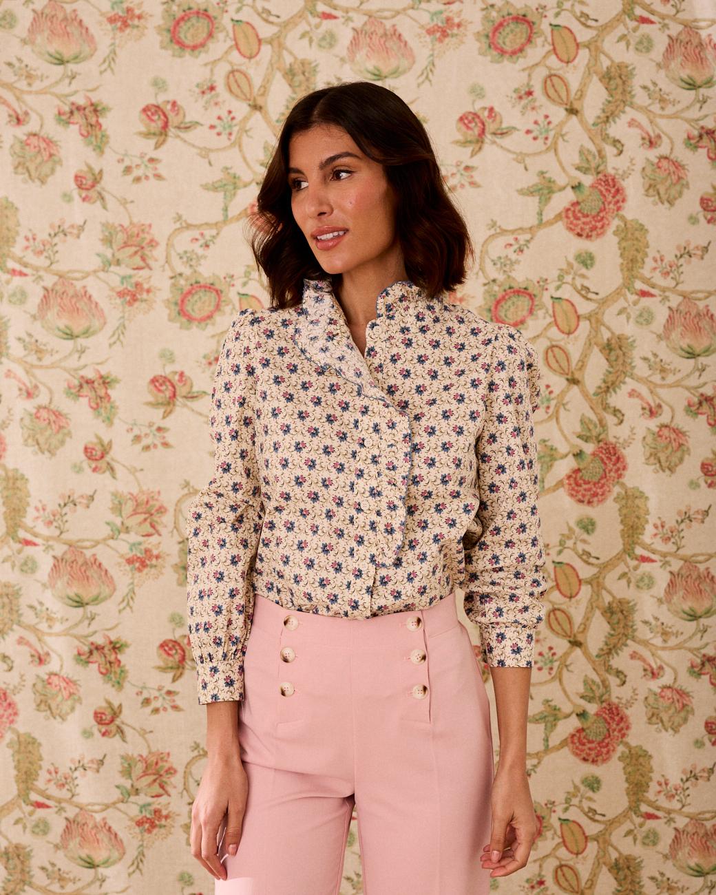 Bluse mit Volant Greta