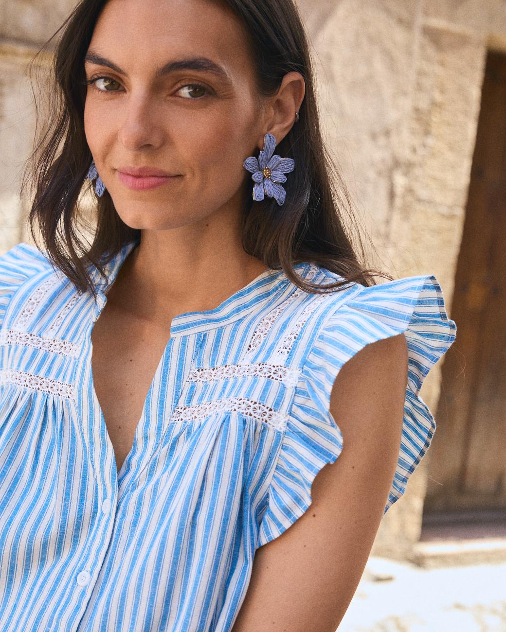 Bluse mit Volants Lusiana