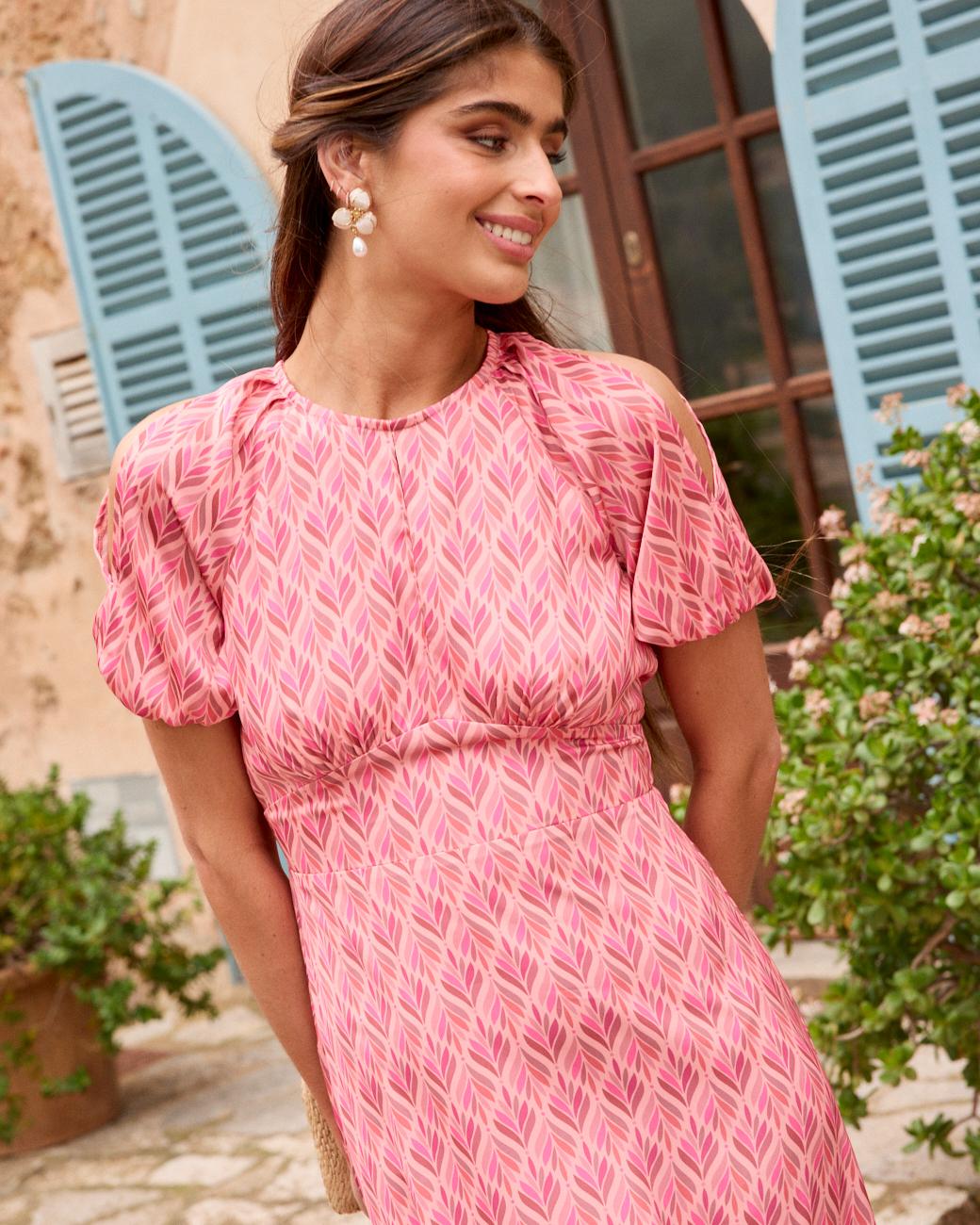 Bedrucktes Kleid Rolle