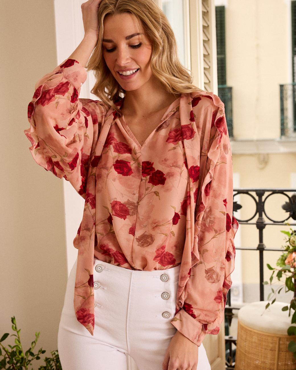 Gebundene Bluse Sabrina
