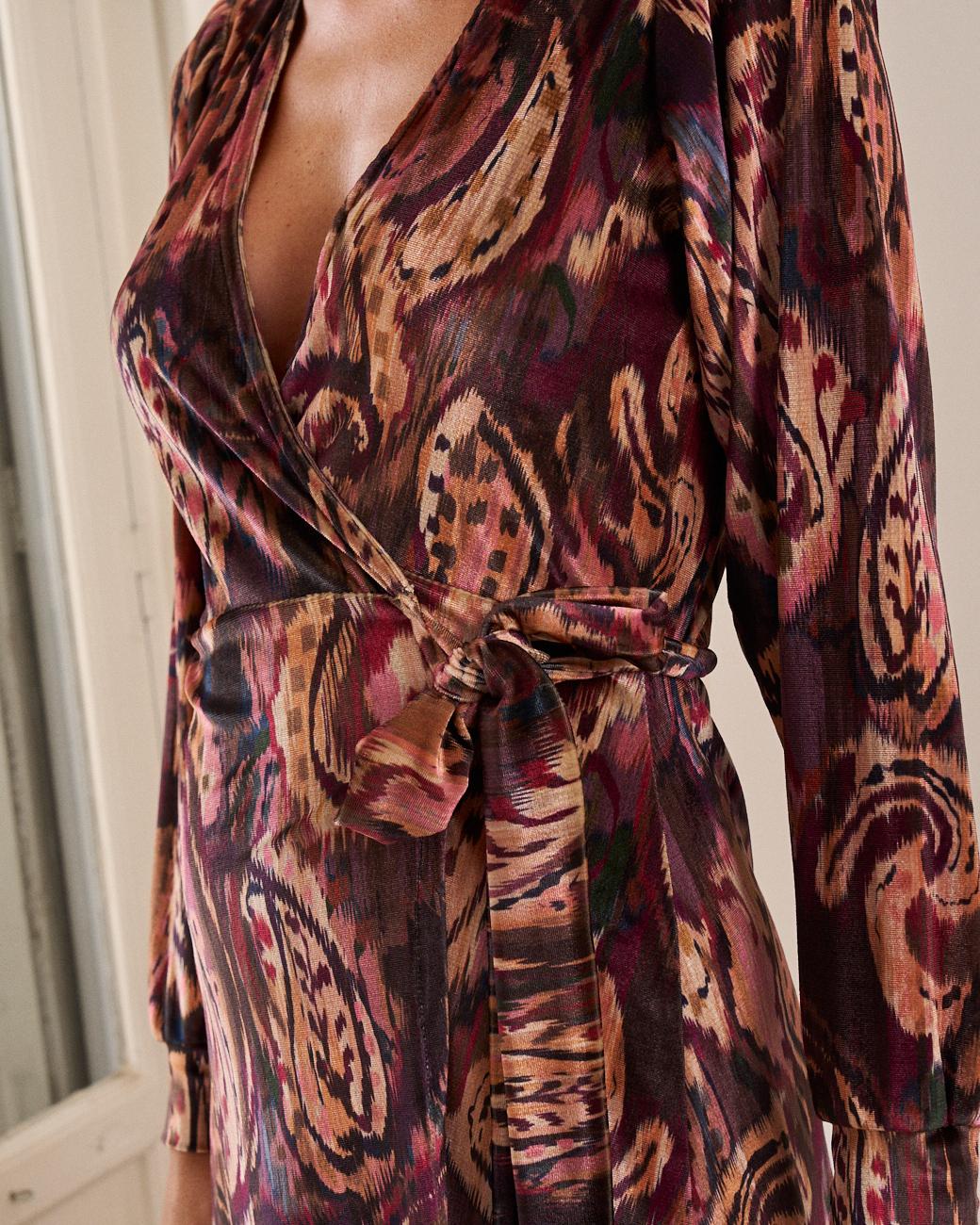 Bedrucktes Paisley-Kleid Gianna
