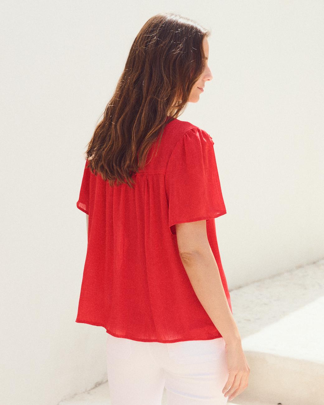Rote Bluse Carmina