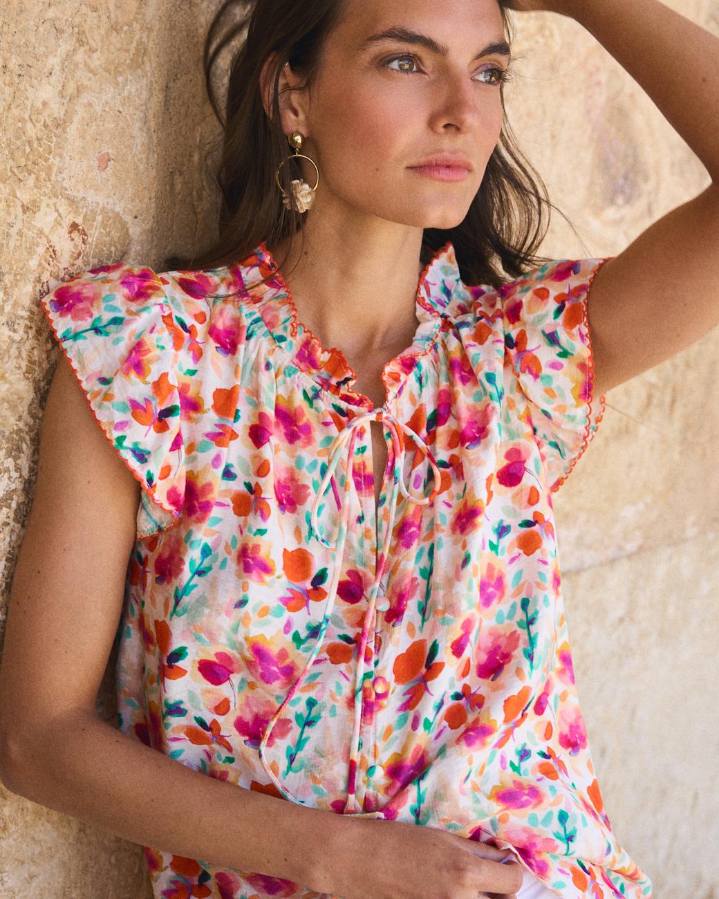 Hemd mit Blumenmuster Agustina
