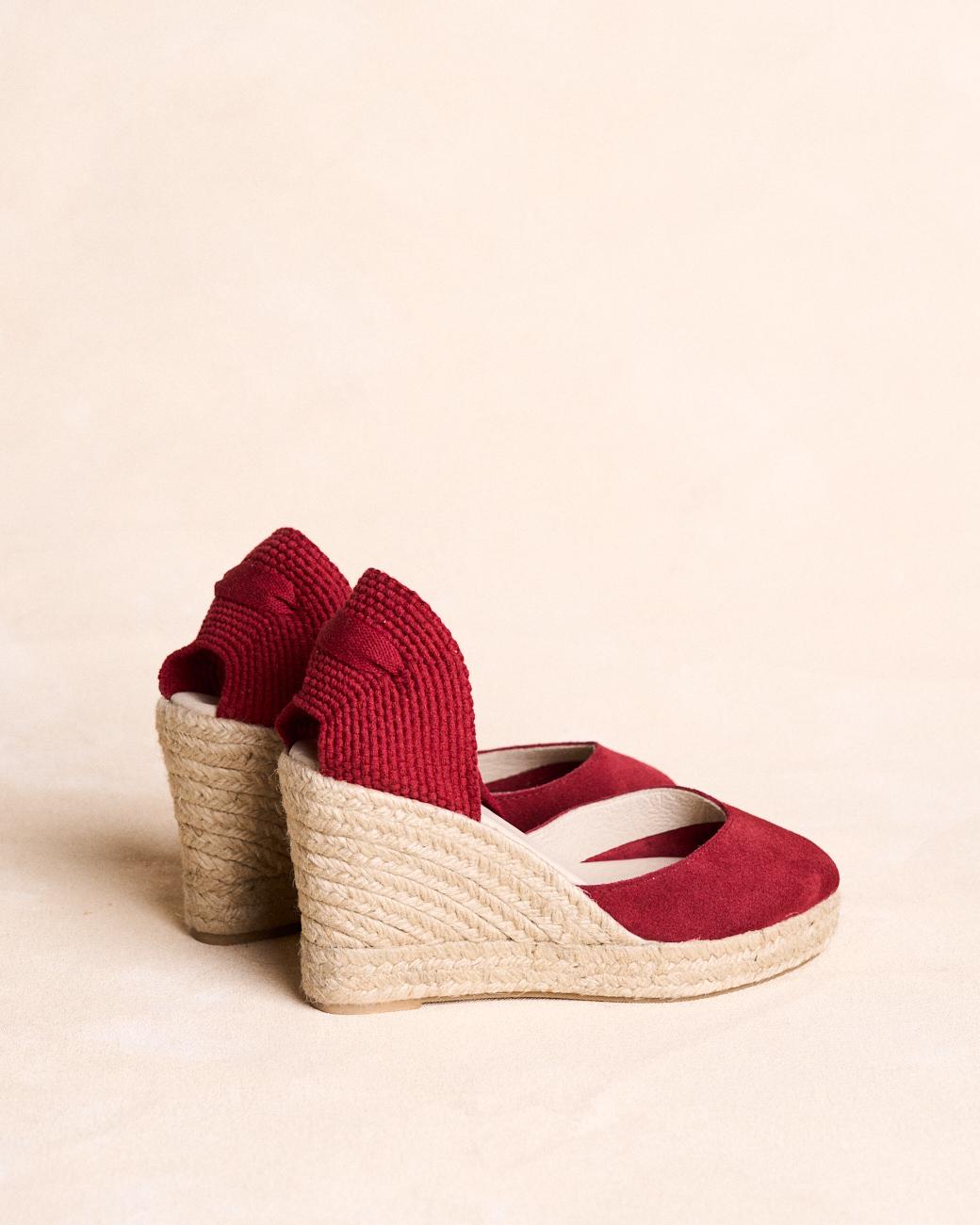 Granatrote Espadrille Ane
