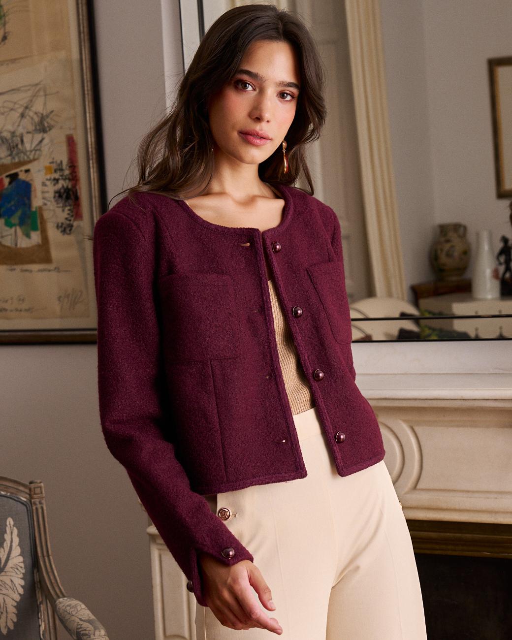 Bordeauxrote Jacke Lorel