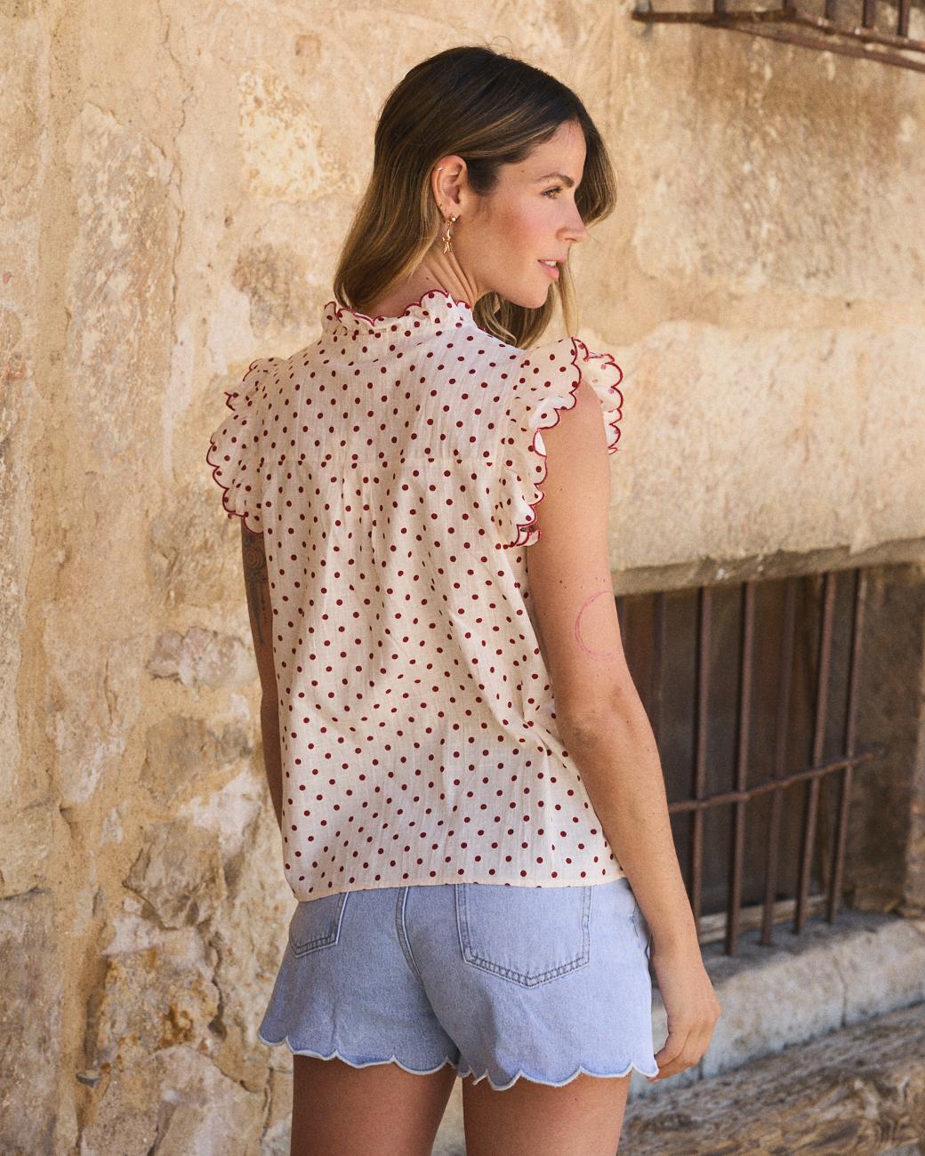 Bluse mit Punkten Indiana