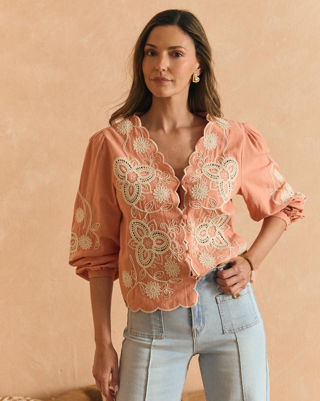 Bestickte Bluse Flavia