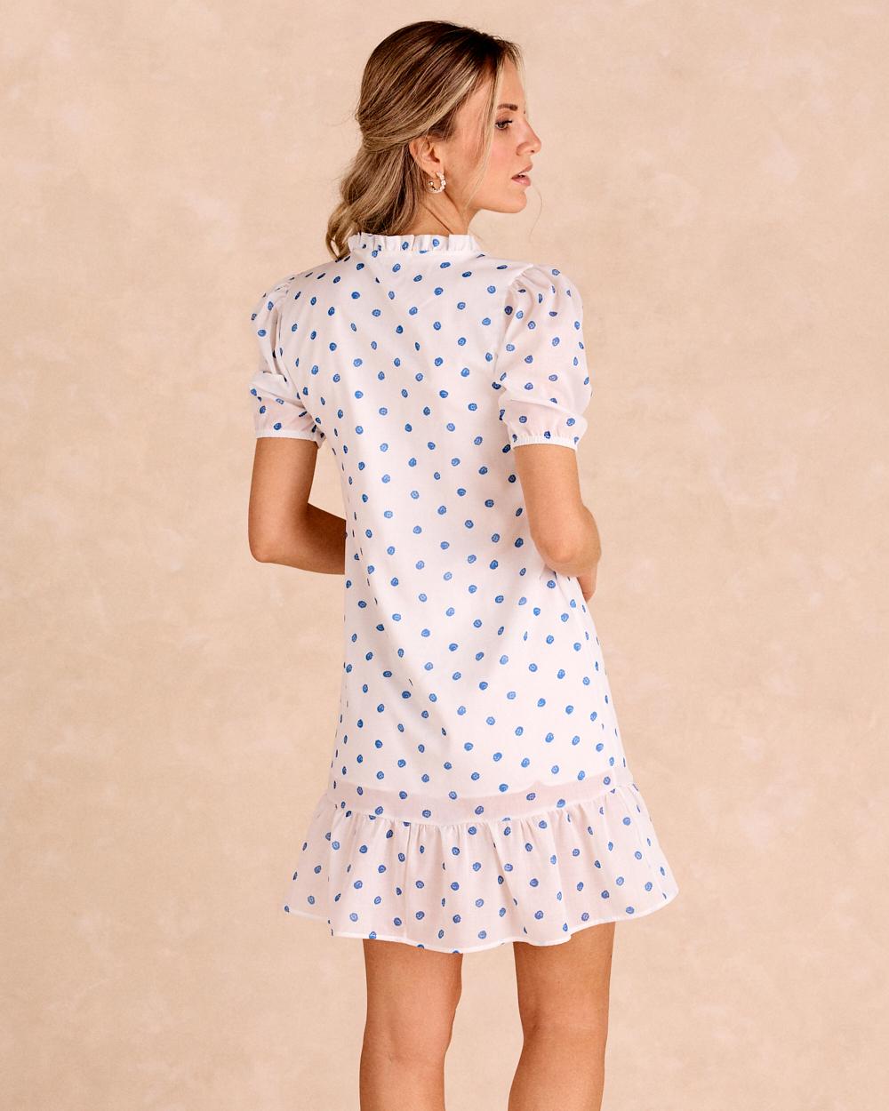 Kurzes gepunktetes Kleid Alzaria