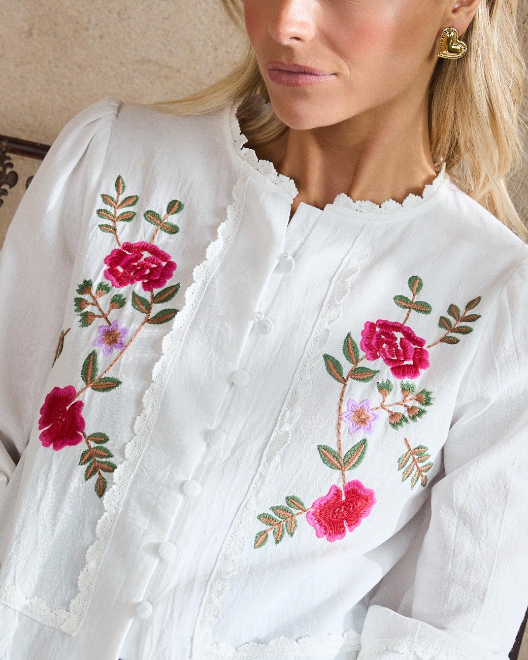 Bluse mit Spitzen Miriam