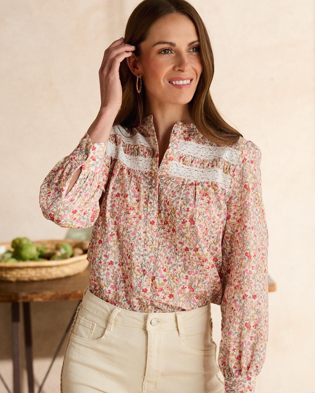 Blumenbluse Pepa