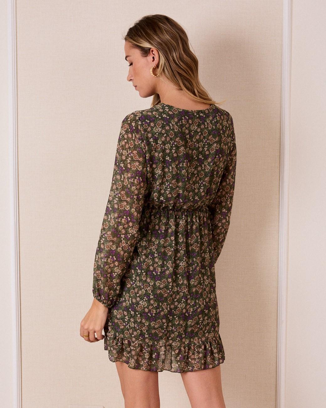 Kleid mit Nelkenmuster