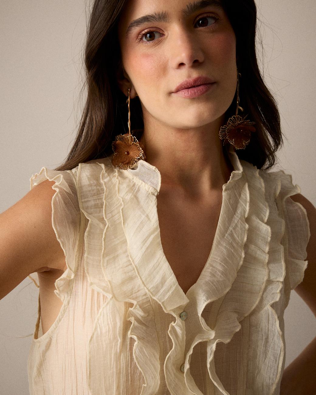 Bluse mit Volants Irune