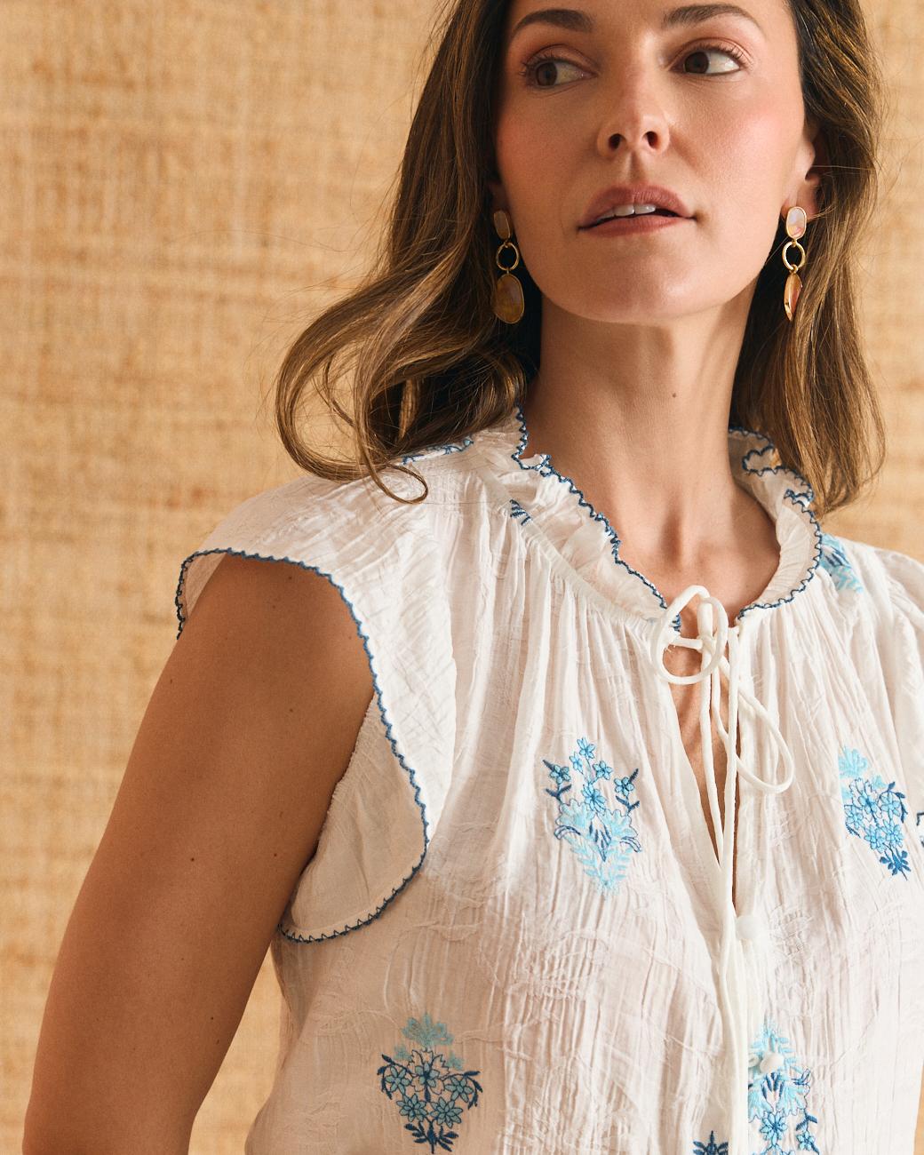 Bluse mit Volants Bertina