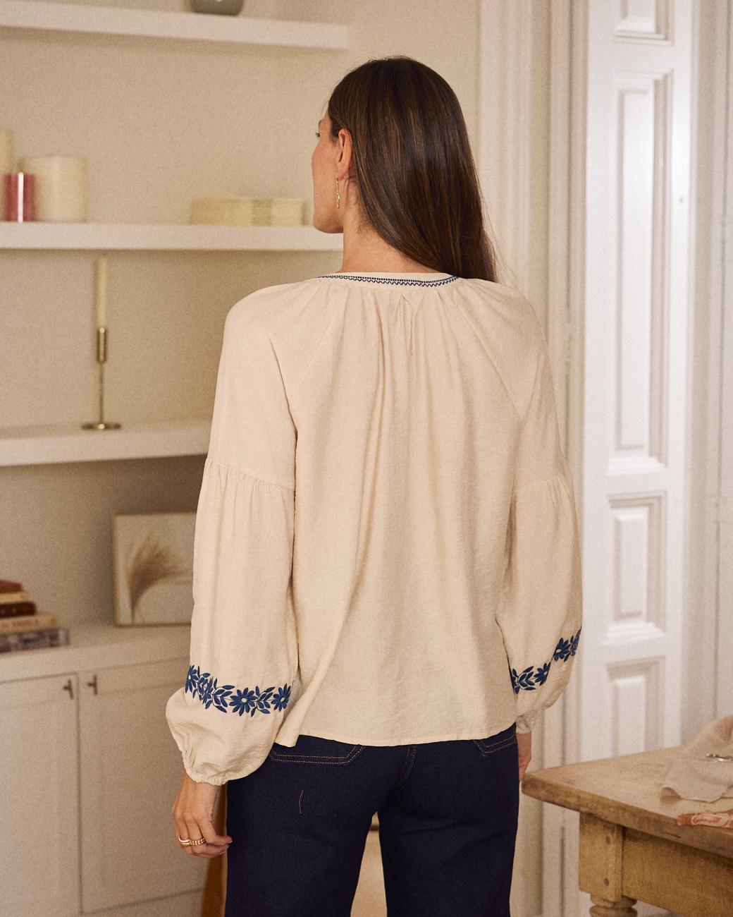 Bluse mit Stickereien Alexandra