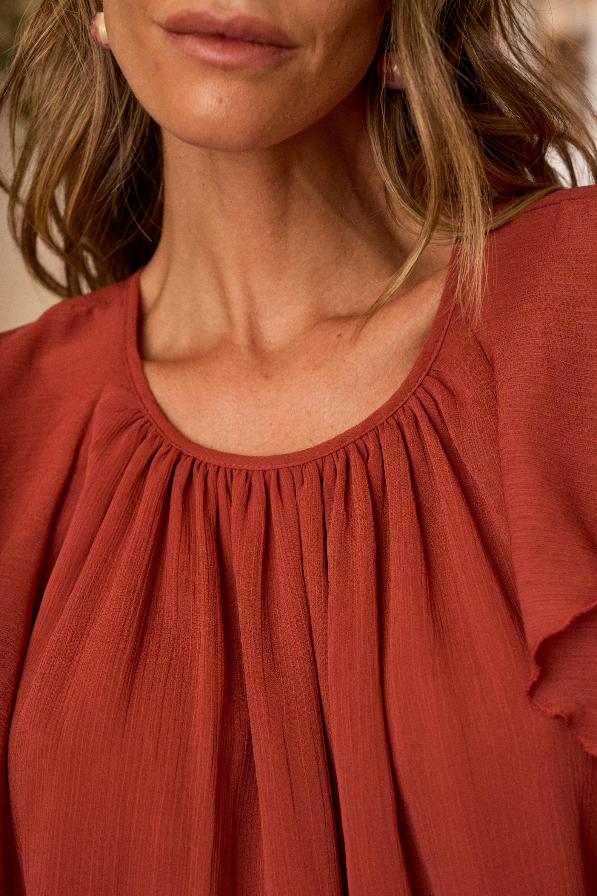 Bluse mit Volants Inaya