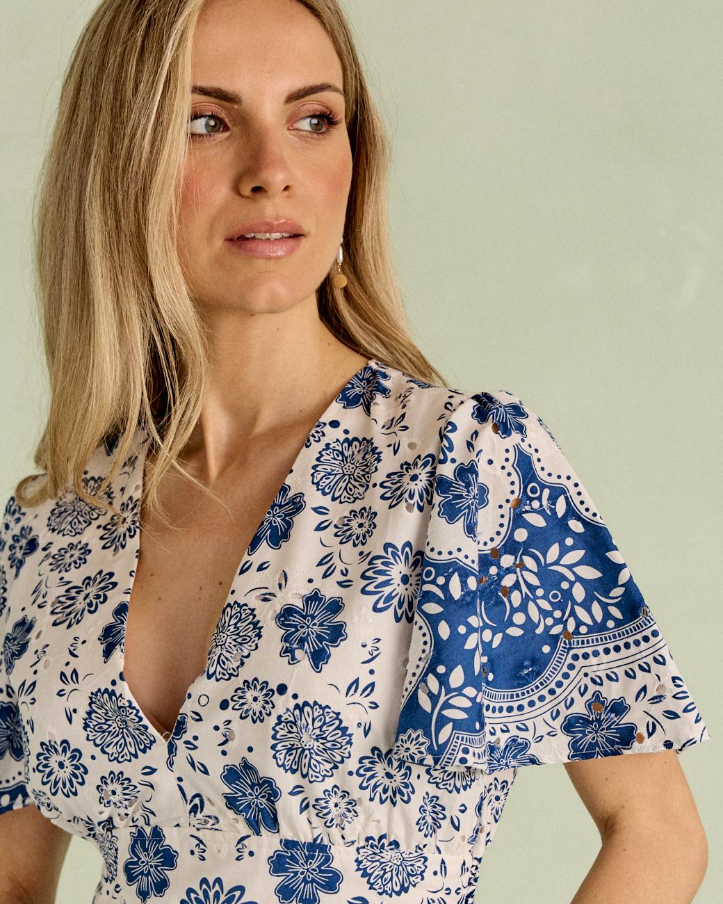 Kurzes Kleid mit Blumenmuster Milia