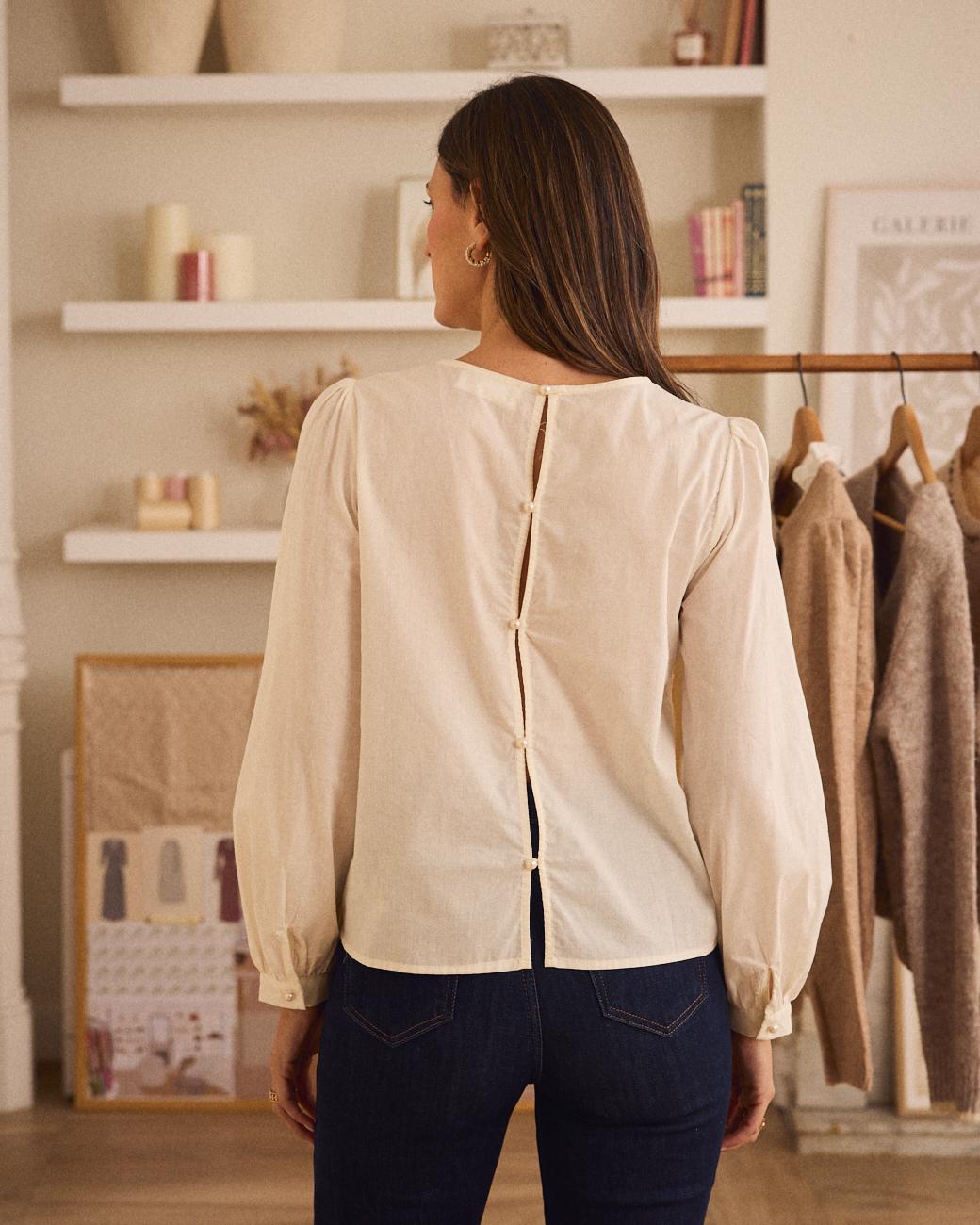 Bluse mit Stickereien Mireia