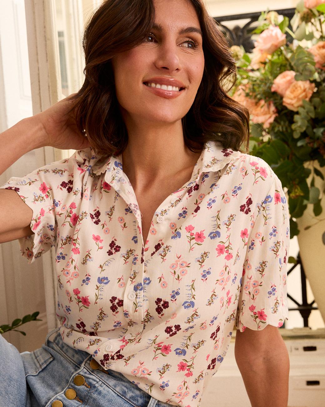 Bluse mit Blumen Odete