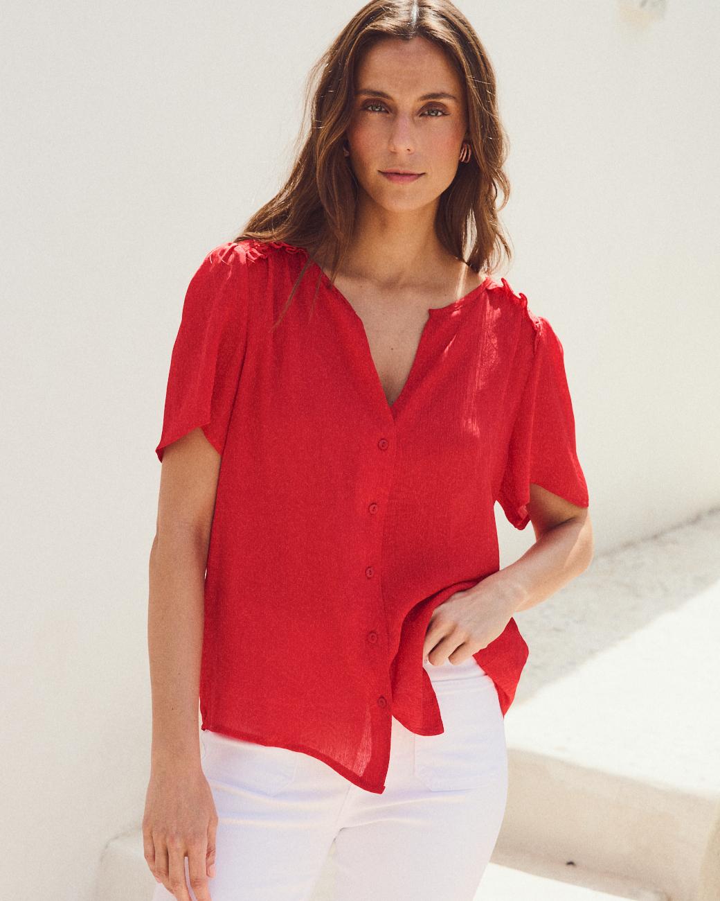 Rote Bluse Carmina