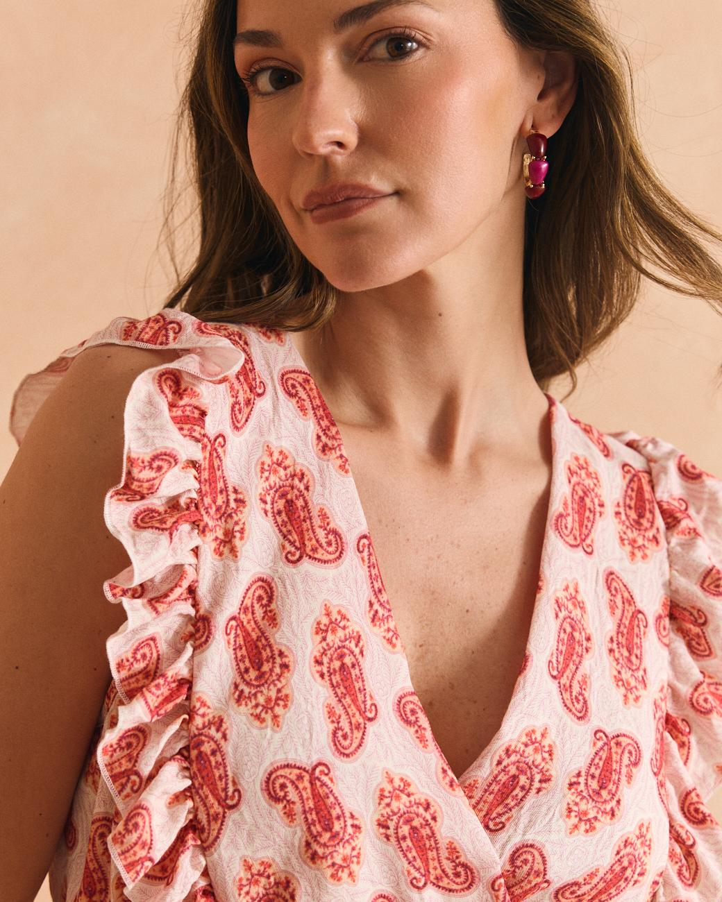 Coral Kleid mit Mustern