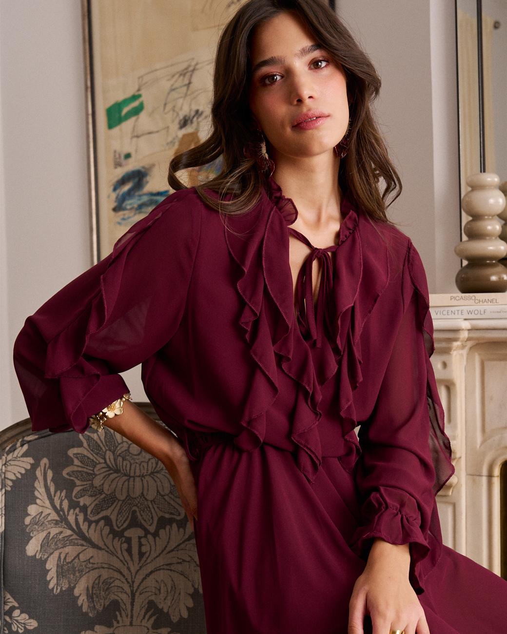 Kleid mit Volants Vivi