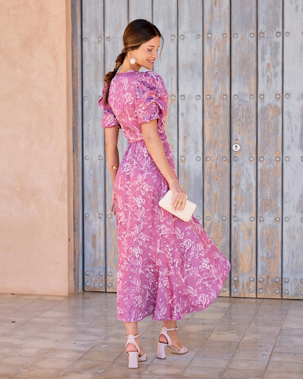 Kleid mit V-Ausschnitt Violetta