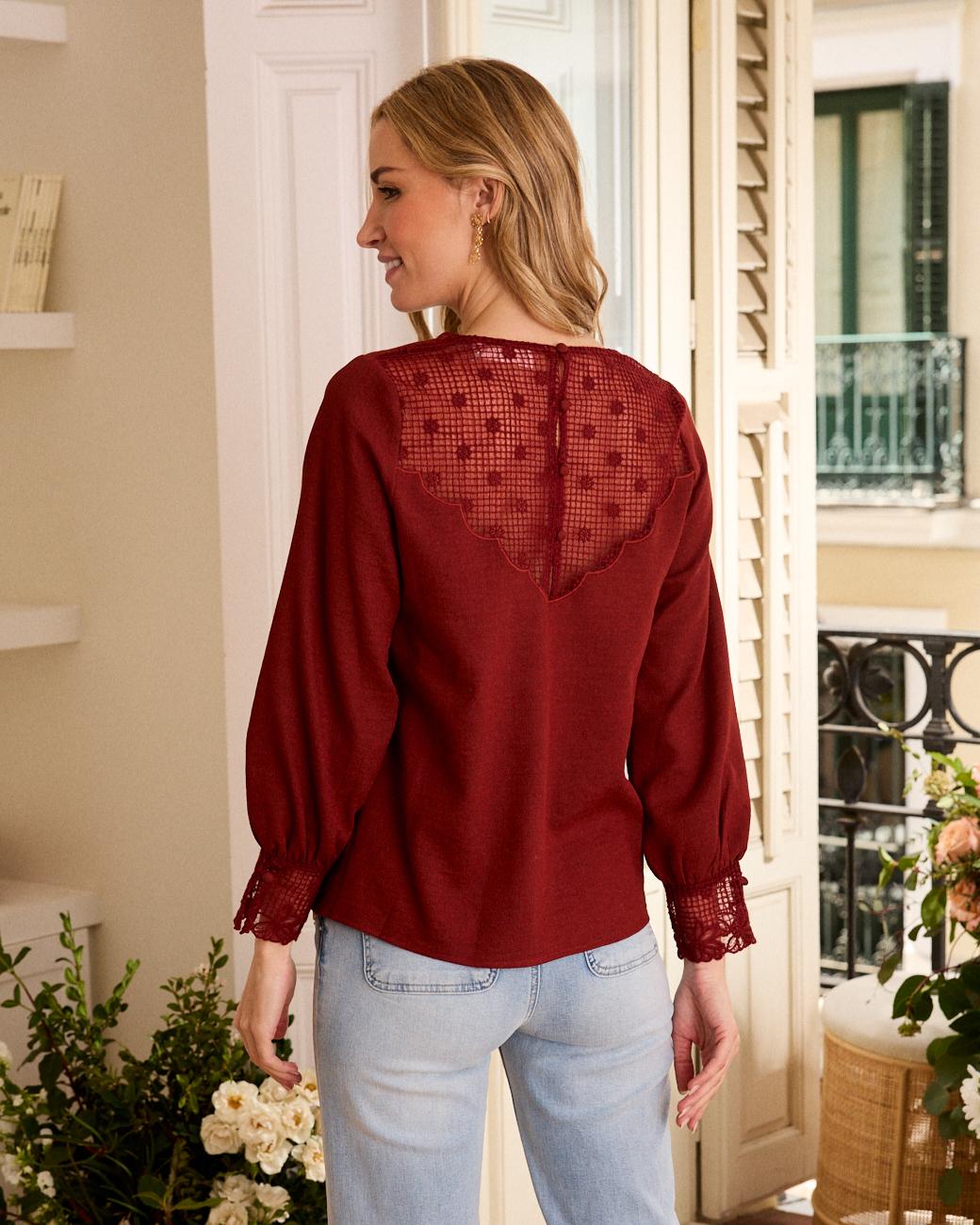 Bluse Kirsche Azucena