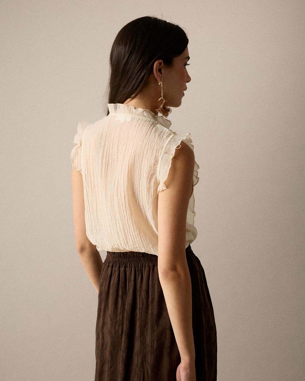 Bluse mit Volants Irune