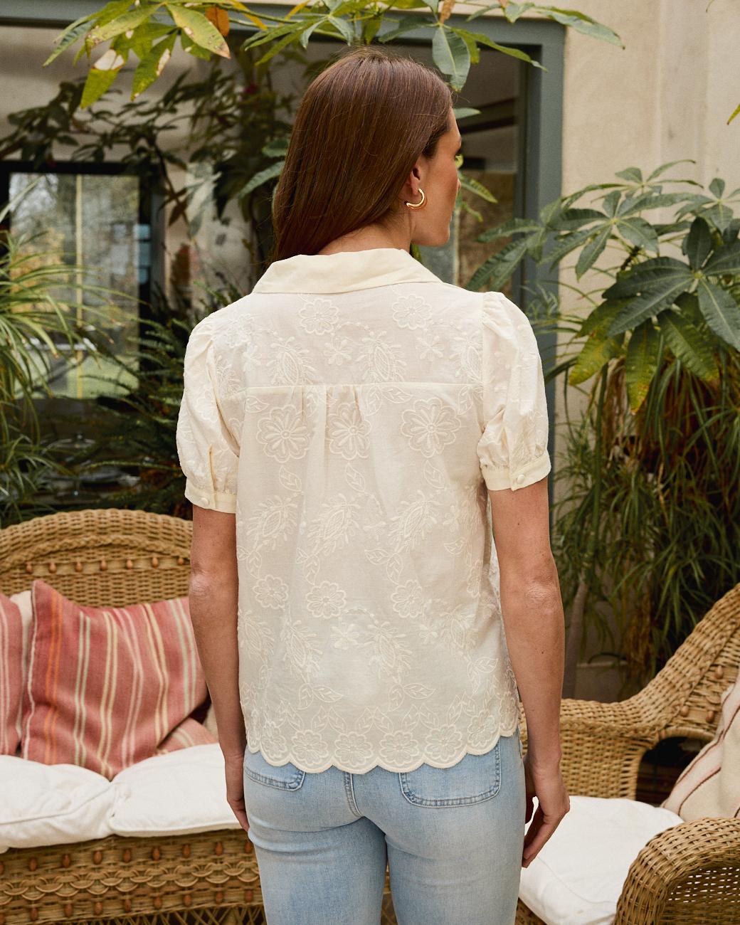 Weiße Bluse Aurora