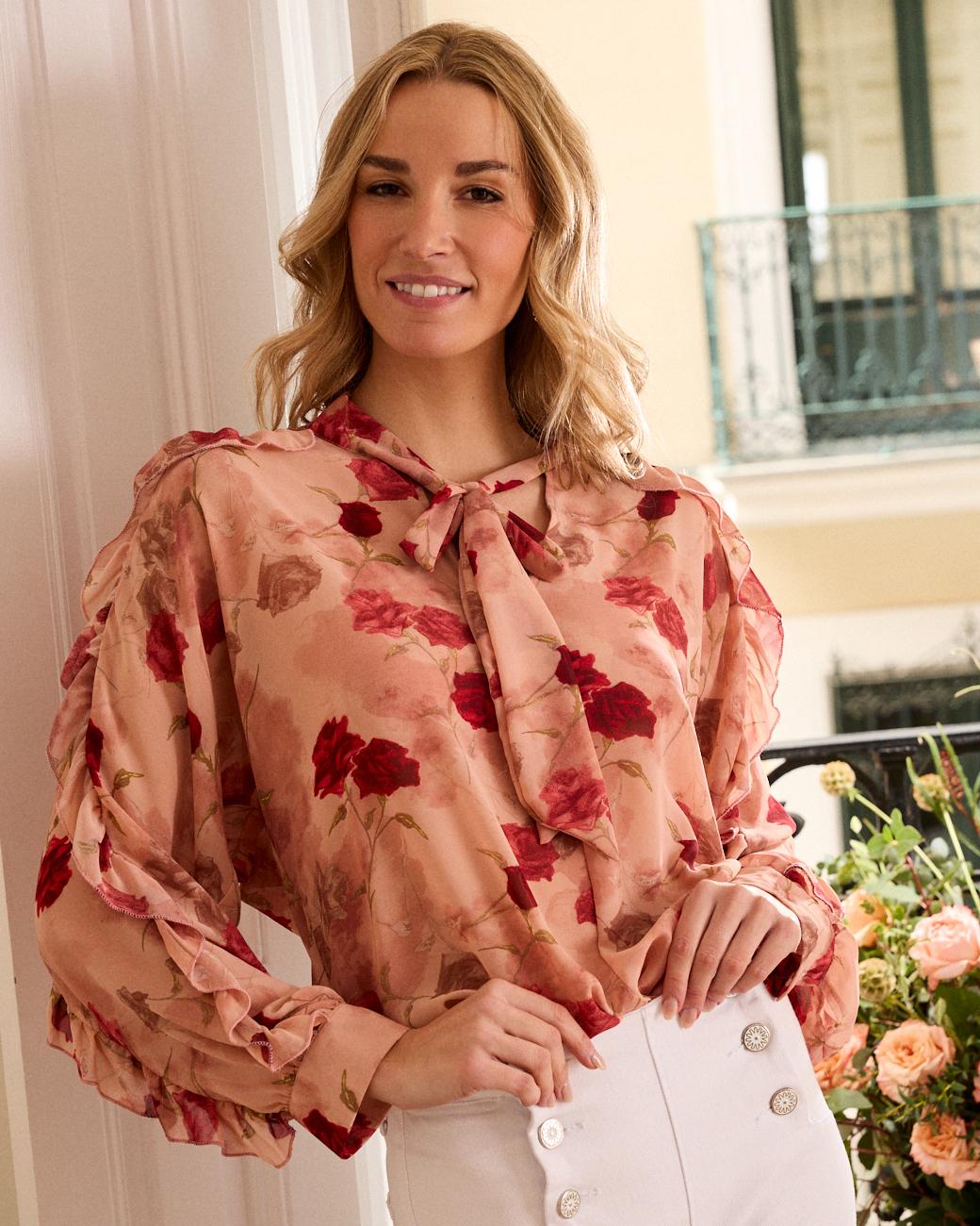 Gebundene Bluse Sabrina