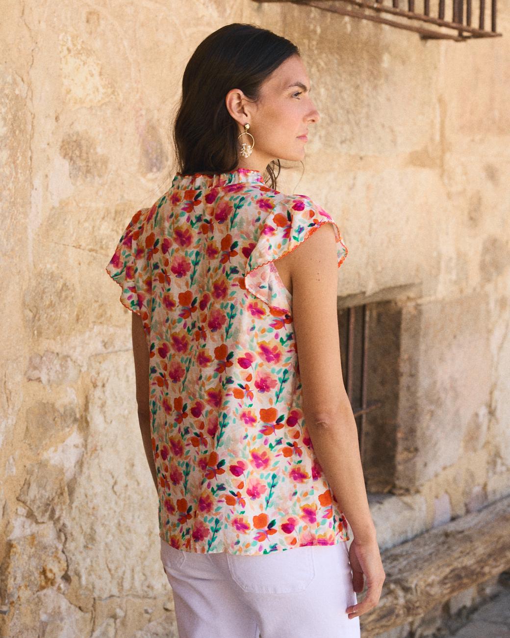 Hemd mit Blumenmuster Agustina