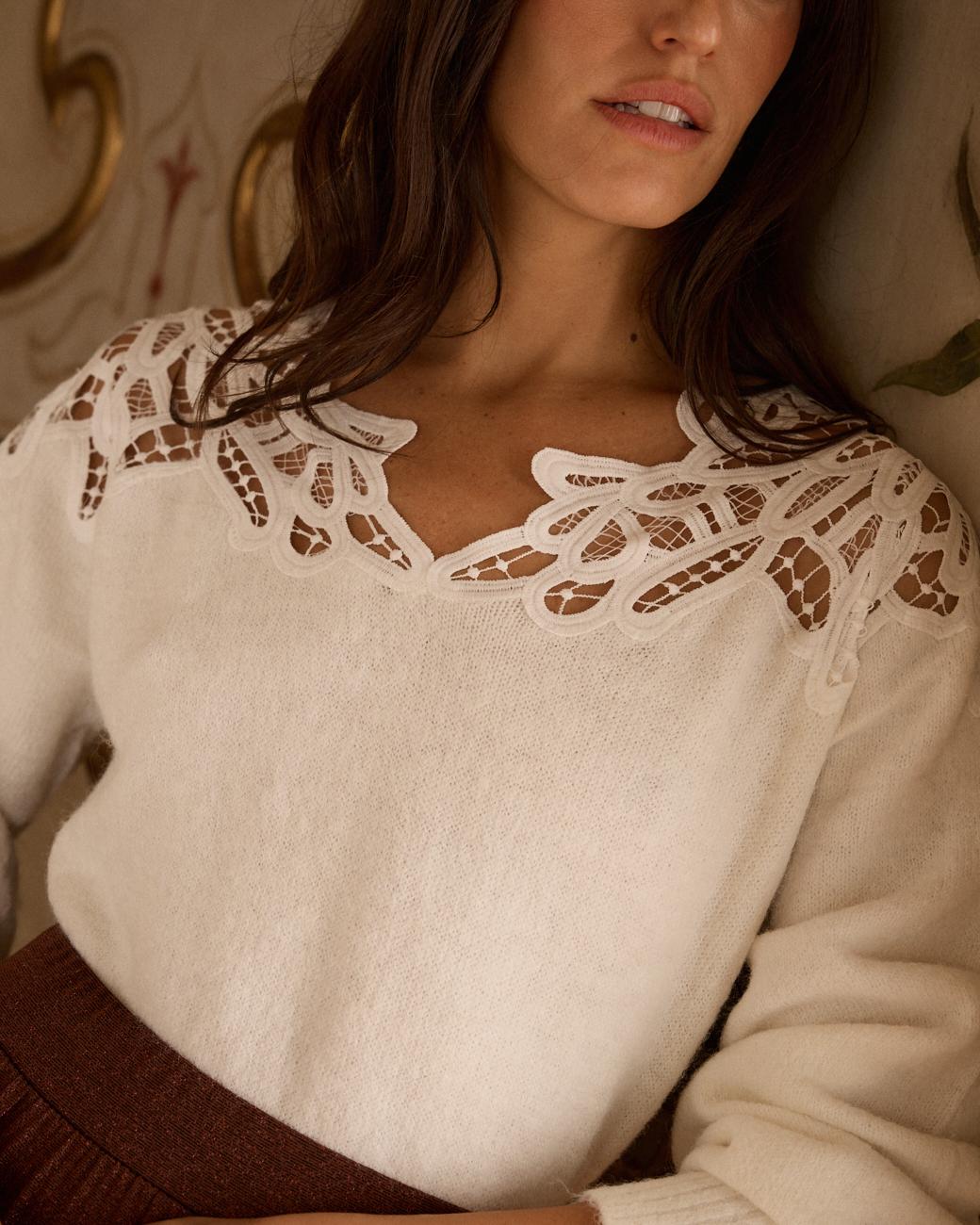 Weißer Jersey Lorena