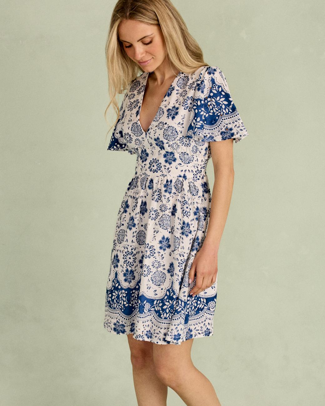Kurzes Kleid mit Blumenmuster Milia