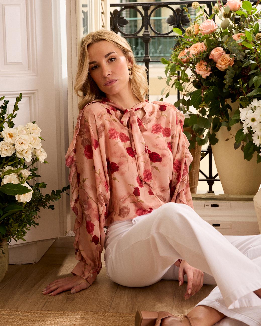 Gebundene Bluse Sabrina